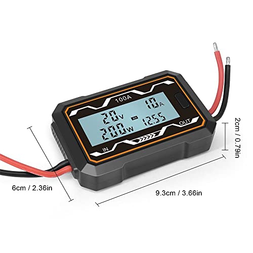 RC 200A Watt Meter Power Analyzer High Precision 200A Power Analyzer Battery Tester LCD Electric Analyzer Voltmeter Ammeter(200A)