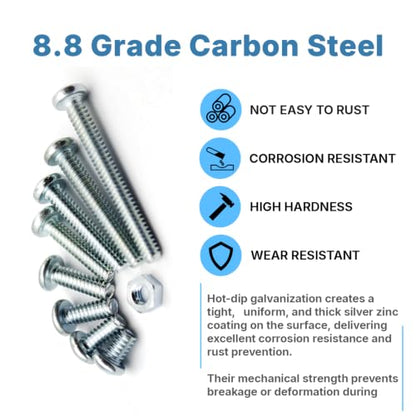 230Pcs #4-40 Phillips Pan Head Machine Screws Assortment Kit,8 Sizes (3/16" to 1") Zinc-Plated Carbon Steel Screws with Hex Nuts for Cabinet, Electrical, Home Appliance, Industrial Repair - size: #4-40 MACHINESCREW-230Pcs