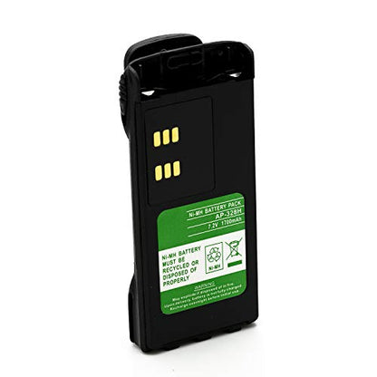 ExpertPower® 7.2V 1700mAh NiMH Battery for Motorola HNN9008, HNN9008A, HNN9009 | Compatible with HT750, HT1250, GP328, MTX850, PRO5150, and More | Rechargeable Radio Pack - size: HNN-9008