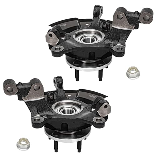 Detroit Axle - Steering Knuckles Kit for 2011-2014 Ford Edge, 2011-2015 | Lincoln MKX, 2 Front Steering Knuckles and Wheel Bearing Hubs 2 Rear Wheel Bearing Hubs Replacement - size: 4UW48703-V1/Kit