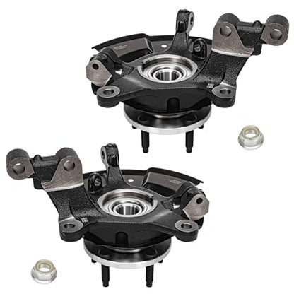 Detroit Axle - Steering Knuckles Kit for 2011-2014 Ford Edge, 2011-2015 | Lincoln MKX, 2 Front Steering Knuckles and Wheel Bearing Hubs 2 Rear Wheel Bearing Hubs Replacement - size: 4UW48703-V1/Kit