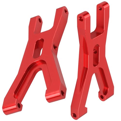 Aluminum Steering Knuckles Kit Swing Arm A-Arms & Shock Absorbers Compatible with Wltoys 1/18 A949 A959 A969 A979 K929 RC Car (Red) - color: Red