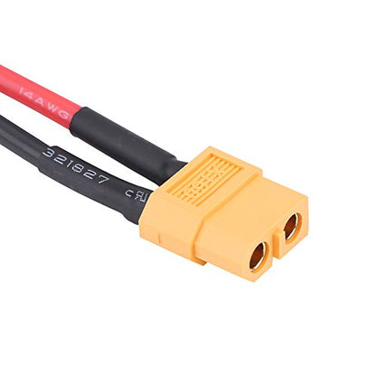 Alomejor RC Charger Adapter, Safe Reliable 14AWG Cables Car Power Adapter | 10cm Wire 2PCS for Camping RV Battery Charging Outdoor Enthusiasts