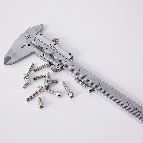 M4 x 8mm 10mm 12mm 16mm 20mm Socket Head Cap Screws Bolts, Stainless Steel 304, Metric Allen Hex Drive, Bright Finish, Fully Threaded, Assortment Kit 100PCS - size: Socket M4x8-20 mm