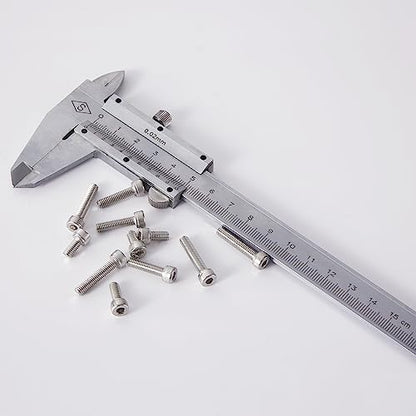 M4 x 8mm 10mm 12mm 16mm 20mm Socket Head Cap Screws Bolts, Stainless Steel 304, Metric Allen Hex Drive, Bright Finish, Fully Threaded, Assortment Kit 100PCS - size: Socket M4x8-20 mm