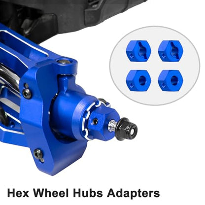 Aluminum 1/16 Suspension Arms Front Rear and Upper Lower Suspension Arms | for Traxxas 1/16 Mini XRT Monster Truck Upgrade, Blue - color: Blue