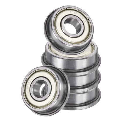 uxcell 5Pcs F608ZZ Flanged Ball Bearings, 8 x 22 x 7mm Double Shielded Chrome Steel Deep Groove Bearing, ABEC5 - size: F608ZZ 8 x 22 x 7mm