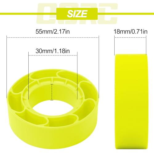 OGRC 1.0 Silicone Rubber Inserts RC Tire Inserts for TRX4M SCX24 1/18 1/24 RC Crawler Car (OD 60-64mm) - Yellow - color: Yellow