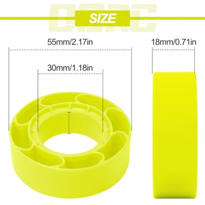 OGRC 1.0 Silicone Rubber Inserts RC Tire Inserts for TRX4M SCX24 1/18 1/24 RC Crawler Car (OD 60-64mm) - Yellow - color: Yellow