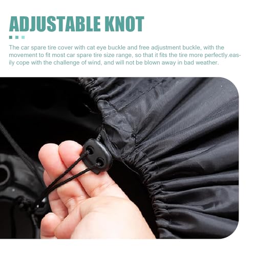 Car Tire Protector, Car Spare Tire Cover, Spare Tire Storage Bag, Universal for Most Cars (Black #31.49")