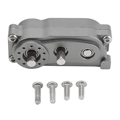 VBESTLIFE RC Transfer Case, 313mm Wheelbase 2 Speed CNC Machined Anodised Aluminium Alloy RC Parts for Scx10 1/10 RC Car - color: Titanium