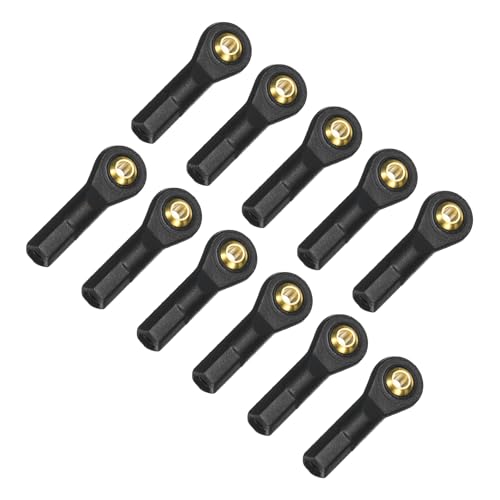 MECCANIXITY M3xL30mm RC Plastic Tied Rod Ends Link Ball Joint Head Kit Ball Head Link Joints Steering Linkage Upgrade Accessories for RC Crawler Car Pack of 11, Black - size: M3xL30mm