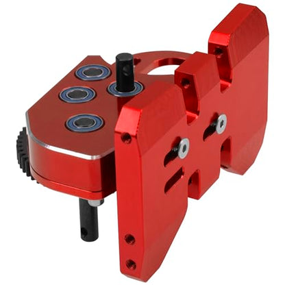 ShareGoo Aluminum 2Low Gearbox Middle Transmission w/Overdrive Gear for LCG Chassis Compatible with Axial SCX10 II III 90046 Capra TRX4 1/10 RC Crawler (Red) - color: Red