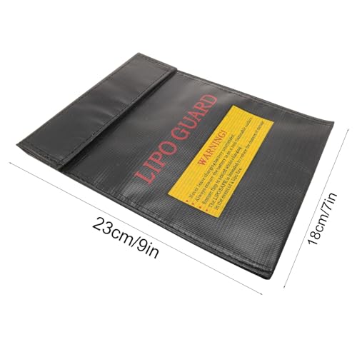 Lithium Battery Explosion-Proof Bag High Temperature Storage Protective Bag Safe Flame-Retardant Multi-Functional Fireproof Bag 18 * 23 Black 1PCS - color: Black