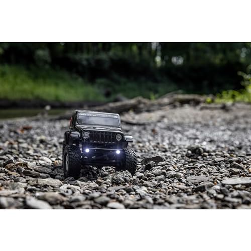 Axial SCX24 Jeep Gladiator RC Truck, Black, AXI00005V2T5 | 4 Wheel Drive, Rock Crawler, Brushed RTR, Ready-to-Run - color: Black