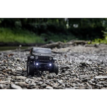 Axial SCX24 Jeep Gladiator RC Truck, Black, AXI00005V2T5 | 4 Wheel Drive, Rock Crawler, Brushed RTR, Ready-to-Run - color: Black