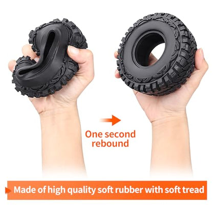 1.9 Crawler Tires with Foam Inserts for Traxxas TRX-4 Axial SCX10 II III 1/10 RC Rock Crawler Car