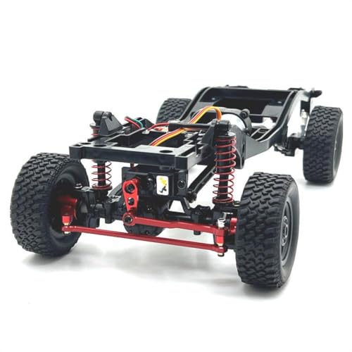 COMODO RC Crawler Steering Link Rod Set 1/12 Scale Metal Servo Arm Steering Cup Compatible with MN D90 MN99S MN78 MN82(Red) - color: Red