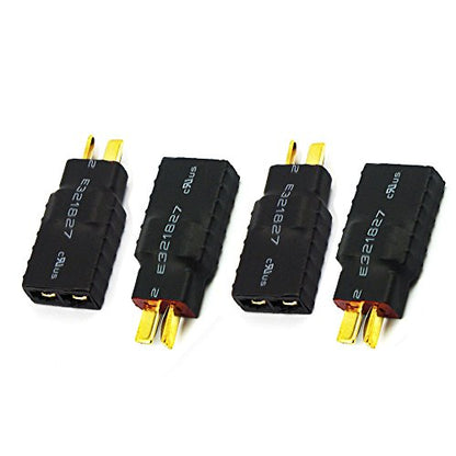 FLY RC Lipo Battery Wireless Adapter Compatible with T Plug Battery to Slash Revo Rc Esc Charger (4pcs/Lots) - style: T Male to TR Female