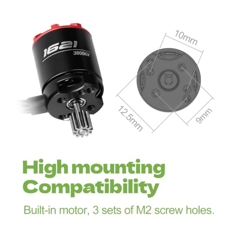Brushless Motor and Transmission for TRX4M Upgrades | Outer 1621SL 3500KV Motor with Side Plate for Trx4m 1/18 RC Crawler