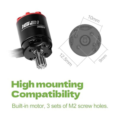 Brushless Motor and Transmission for TRX4M Upgrades | Outer 1621SL 3500KV Motor with Side Plate for Trx4m 1/18 RC Crawler