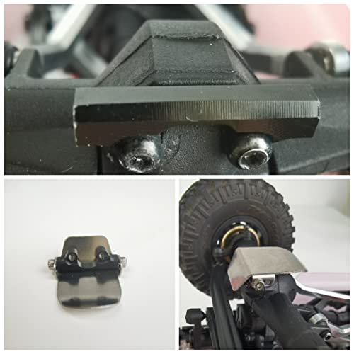MORLORDY RC Stainless Steel Front Rear Axle Protector Skid Plate Set for 1/24 RC Crawler Car SCX24 Upgrades Accessories