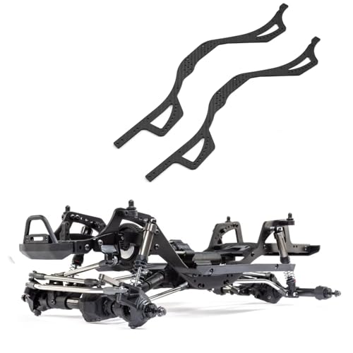 RC car Components Compatible with Axial for SCX10 Pro Comp 1/10 RC Crawler Upgrade Parts Left Right Carbon for Chassis Rail Frame Mount Set