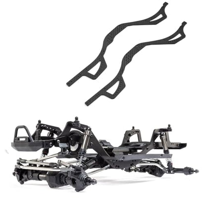 RC car Components Compatible with Axial for SCX10 Pro Comp 1/10 RC Crawler Upgrade Parts Left Right Carbon for Chassis Rail Frame Mount Set