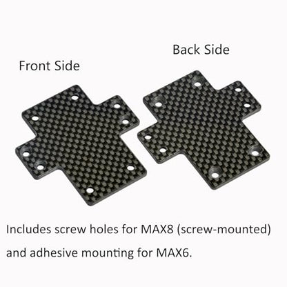Black Carbon Fiber ESC Tray Plate for Traxxas MAX10(120A-140A) & MAX8(150A-160A) | 0.12" No-drill Thick ESC Mounting Tray Fixing Plate Upgrades,Mount Fixing Tray Parts,Replace Part Leaves No Residue - color: Traxxas Max10(120-140a)&max8(150-160a)-b, size: