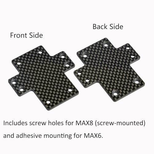 Black Carbon Fiber ESC Tray Plate for Traxxas MAX10(120A-140A) & MAX8(150A-160A) | 0.12" No-drill Thick ESC Mounting Tray Fixing Plate Upgrades,Mount Fixing Tray Parts,Replace Part Leaves No Residue - color: Traxxas Max10(120-140a)&max8(150-160a)-b, size: