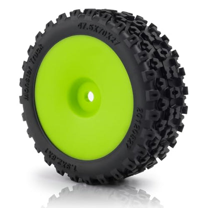 1/18 RC Car Wheel Rims Tires Upgrades for 1/18 ARRMA Typhon Grom 4PCS - color: Red