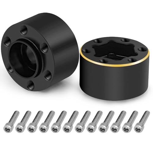 4Pcs RC Brass Weights 12mm Hex Hub Extended Wheel Hub Widen Adapters for 1.9inch Beadlock Wheels Rims Widen Adapter Axial SCX10 90046 TRX4 Wraith Gen7 Gen8 D90 CC01 1/10 RC Crawler (12mm) - color: 12mm