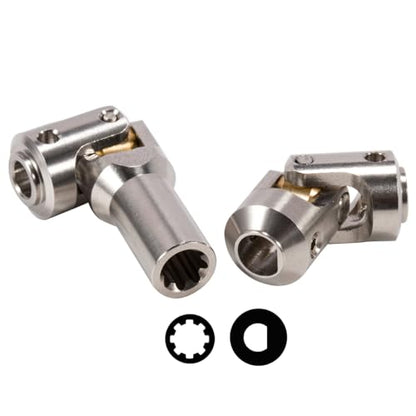 1/10 RC Drive Shaft - 68-229mm Cut-to-Length Stainless Steel Driveshaft Kit for TRX4 TRX6 SCX10 Capra - 2PCS CNC Machined Universal Joint Shafts with M4 Screws (Black) - color: Black