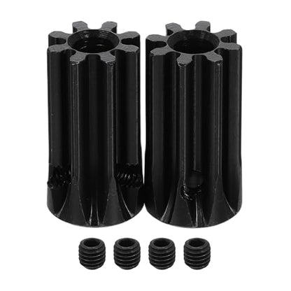 uxcell 2Pcs 1.5 Mod 8T Spur Gear 6mm Bore, 1045 Steel Pinion Gear Black Surface Treatment, 20°Pressure Angle, for Spur Rack and RC Model Car or Motor DIY - size: 1.5 Mod 8T, 6mm
