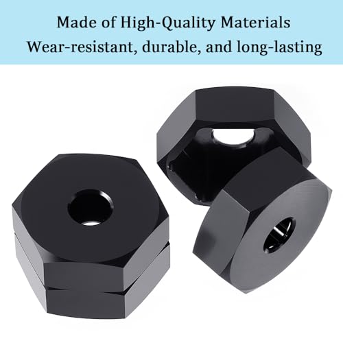 MORLORDY 4Pcs 14mm to 17mm CNC Wheel Hex Hub Adapter for 1/8 Typhon/Kraton/Outcast/Notorious RC Big Rock Crawler Off Road Monster Truck Upgrades Part