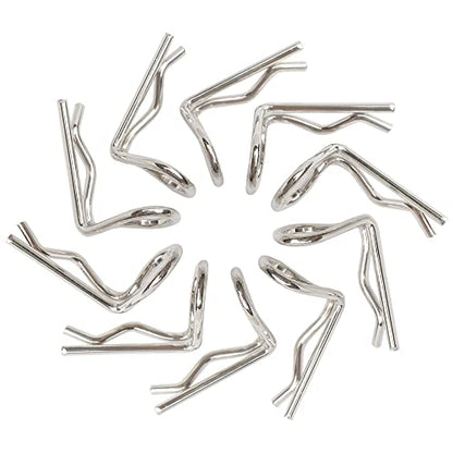 30-Pack 90-Degree Angle 1mm Body Clips Bent Springy Pins WJ07 for All 1/16 1/18 1/20 Scale Model Car Truck Crawler Truck(Silver) - color: Silver, size: 1mm