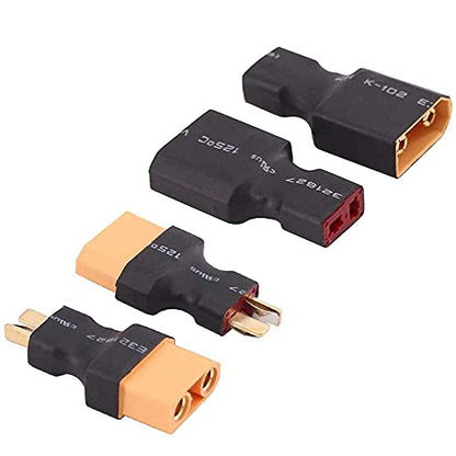 2pairs No Wires XT90 XT-90 Plug to Male Female T Plug Adapter Connector Wireless Conversion for RC Lipo NiMH Battery Charger