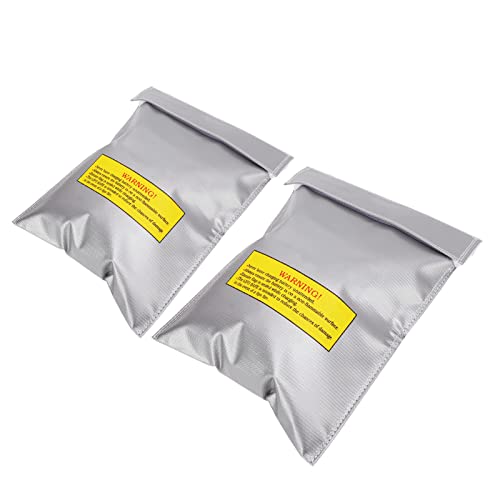 MAVIS LAVEN Battery Safe Bag, Fire Retardant PVC Fiber Protection, Explosion Proof Storage with Charging Holes for RC Drone Batteries