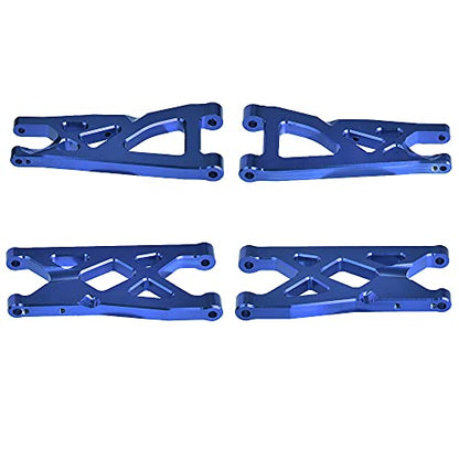 Globact Aluminum Front & Rear Suspension Arms Set for 1/10 Arrma Granite 4X4/Senton/Rc Short Course Truck Upgrade Parts Replacement of AR330443 AR330516 Option Parts(Blue) - color: Blue