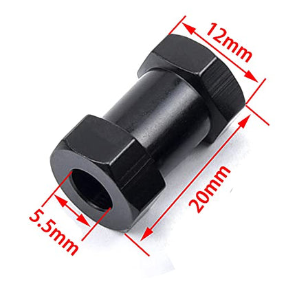 12mm Wheel Hex Hub 20mm Extension Hex Drive Adapter | For 1/10 RC Crawler, SCX10 D90, 4PCS - style: 20mm