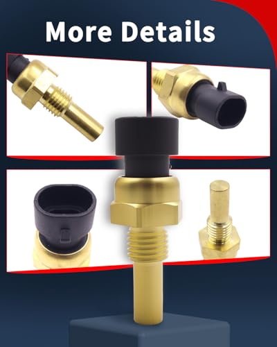 VEHICODE Engine Coolant Temperature Sensor Fit for Chevrolet, w/Connector | ECT Water Temp Sensor Compatible with Chevy Silverado Suburban Equinox Tahoe Malibu Camaro Corvette, GMC Sierra Yukon Terrain