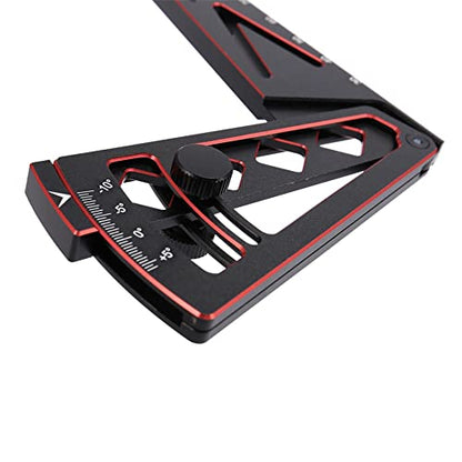 KingVal Adjustable Metal RC Car Wheel Rim Camber Gauge Ruler Height Measuring Tool Compatible with 1/10 1/8 1/7 RC Car (Black-Red)
