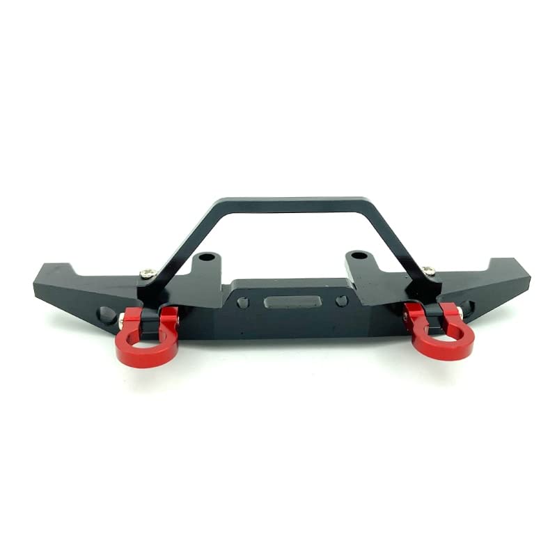 Metal Front Bumper for WPL C14 C24 C24-1 1/16 RC Car 4X4 Truck & Crawler Upgrade Parts Accessories (Color : Red) - color: Red