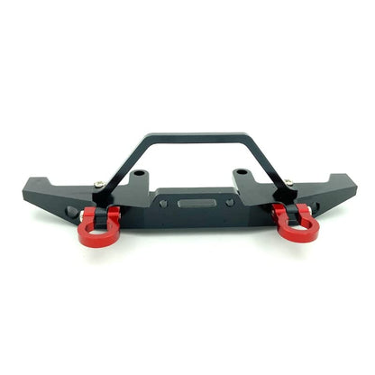 Metal Front Bumper for WPL C14 C24 C24-1 1/16 RC Car 4X4 Truck & Crawler Upgrade Parts Accessories (Color : Red) - color: Red