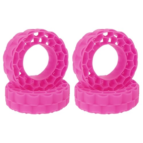 MEUS RACING Super Soft Silicone Rubber Inserts for 68-72mm 1.3" Tires (Rose Red) - color: Super soft