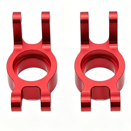 2Pcs Rear Hubs Steering Knuckles for ARRMA Mini Kraton 1/16 3S,Red | CNC Aluminum,Upgrade Kit,Durable,Install Directly - color: Red