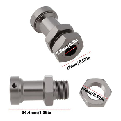 4Pcs 17mm Hex Hub Adapter Wheel Extensions Kit Compatible with Arrma Mojave Typhon, 1:10 Scale Buggy Upgrade