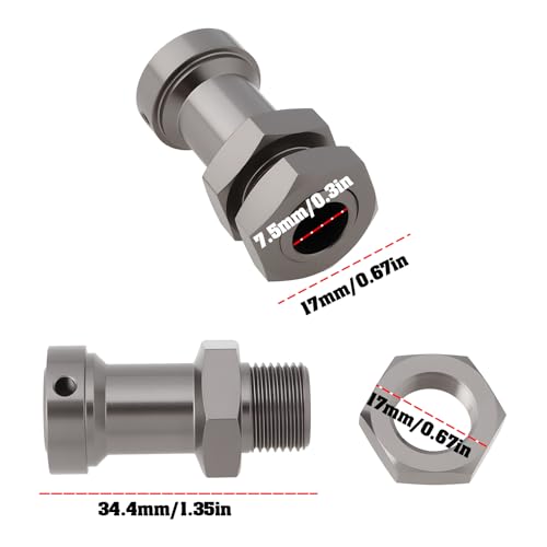 4Pcs 17mm Hex Hub Adapter Wheel Extensions Kit Compatible with Arrma Mojave Typhon, 1:10 Scale Buggy Upgrade