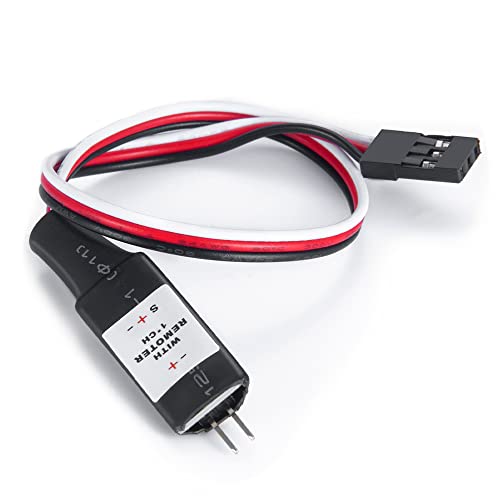 1/24 RC Car Light Control Receiver CH1 Single Channel Electronic Switch System On/Off for 1:24th Axial SCX24 RC Crawler Car Upgrade Parts - size: Single Channel
