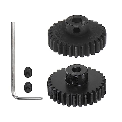 HARFINGTON Mod 1 M1 Pinion Motor Gear Set 2pcs 29T 30T Fit 5mm RC Motor Shaft M1 Pitch Gears for RC Car, with Hex Key - style: 29T 30T